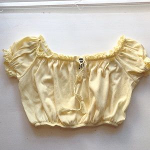 Light yellow • festival crop top